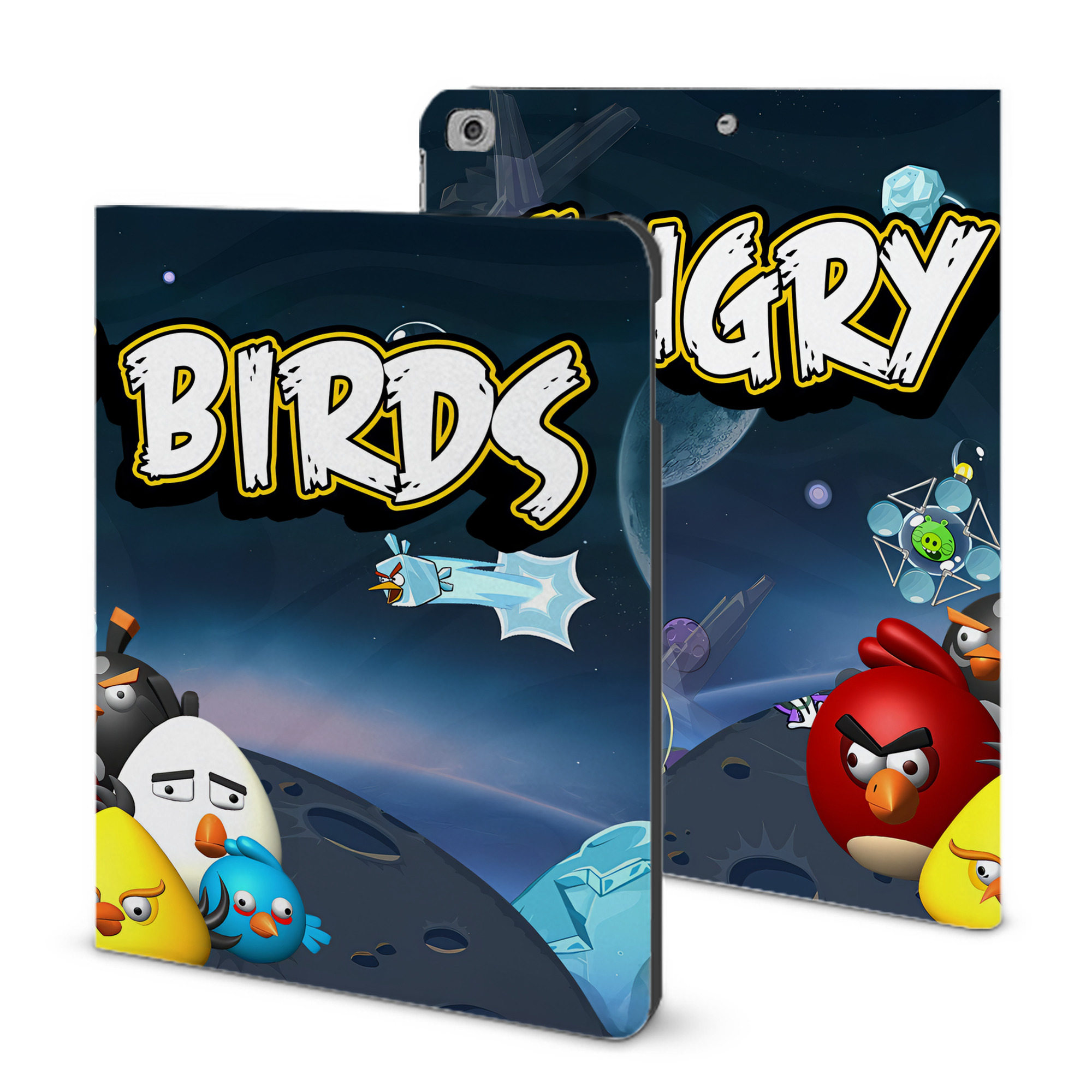 （画像用） Angry Birds アングリーバード IPad ケース ブック型 PUレザー TPU 耐衝撃 軽量 薄型 ペン収納なし 全面保護 IPad 各モデル対応